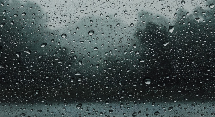 Water droplets on a window